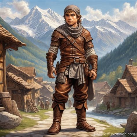 mountain village  full background prompts stable diffusion