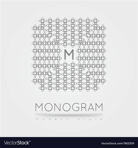 monogram icon royalty  vector image vectorstock