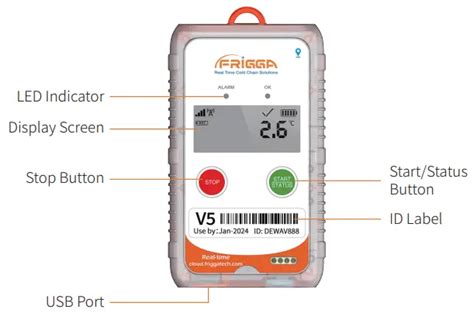 FRIGGA V5 Real Time Temperature Humidity Data Logger User Manual