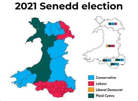 Results of 2021 Senedd (Welsh Parliament) election : r/MapPorn