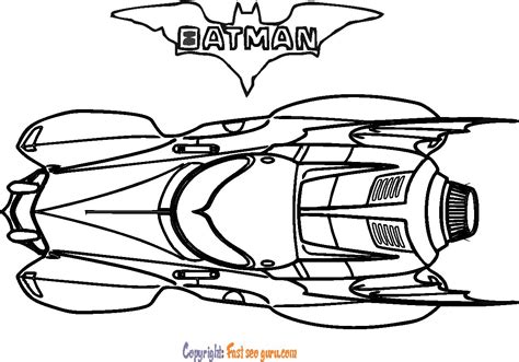 Batman Car Coloring Coloring Pages