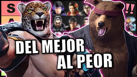 Del Peor Al Mejor Personaje De Tekken Tier List De Tekken Youtube