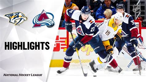 NHL Highlights Predators Avalanche 11 07 19 YouTube