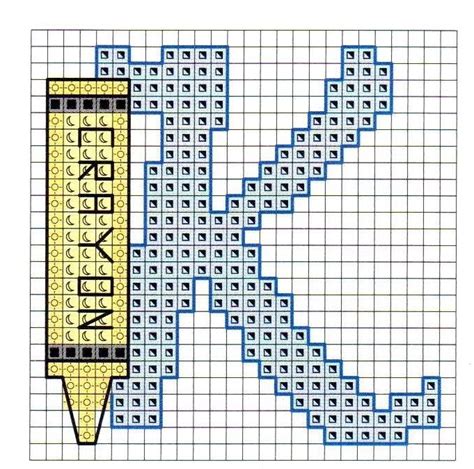 Alfabeto Scuola Lettera K Simonacalagreti73 Alfabeto Punto Croce