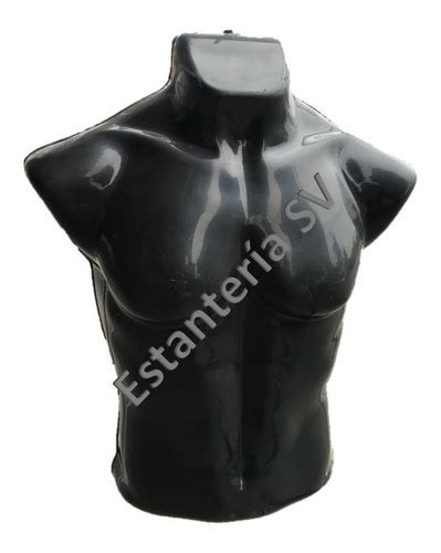 5 Maniquí Exhibidor Torso Hombre Plastico Negro 5 Pzas ESTANTERÍA SV