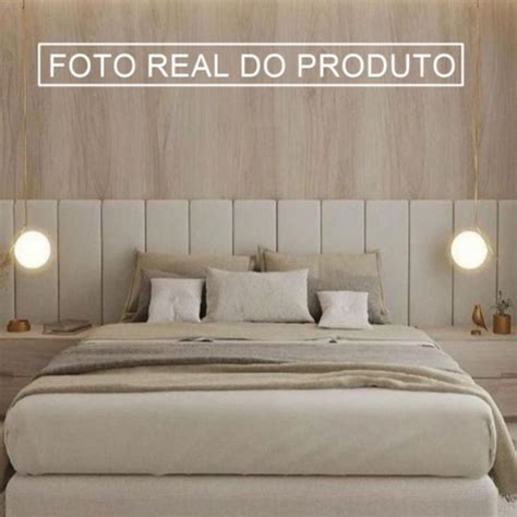 Kit Cabeceira Completa Modulada Estofada Cama De Casal King Queen E