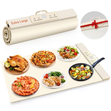 Fokzucyo Food Warming Mat,Full Surface Heat Electric Warming Tray,5