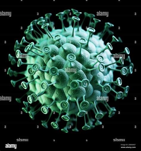 Hiv Virus Under Microscope