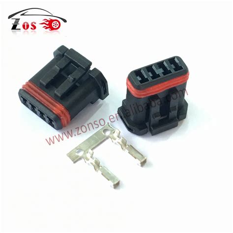 High Voltage Automobile Waterproof 4 Pin Connector Pa66 Gf13 View High