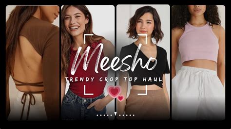 Meesho Crop Top Haul Under Rs Tryon Haul Korean Top