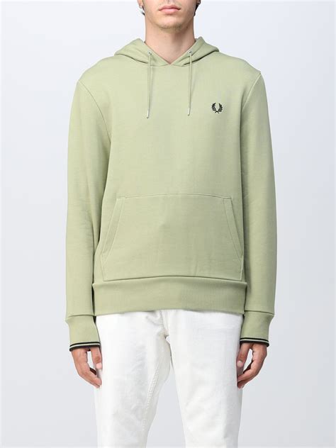 Fred Perry Sweatshirt For Man Green Fred Perry Sweatshirt M2643