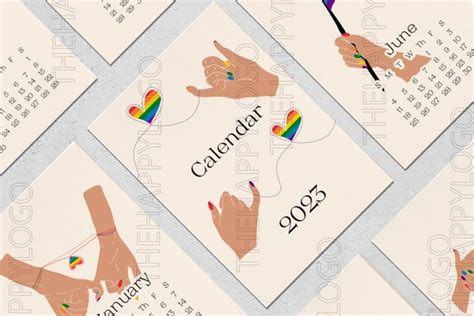 2023 Lgbtq Calendar Printable Pride Calendar Calendar For Etsy