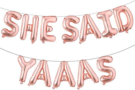 Amazon 16 Inch She Said Yaaas Balloons Foil Letters Balloon Banner