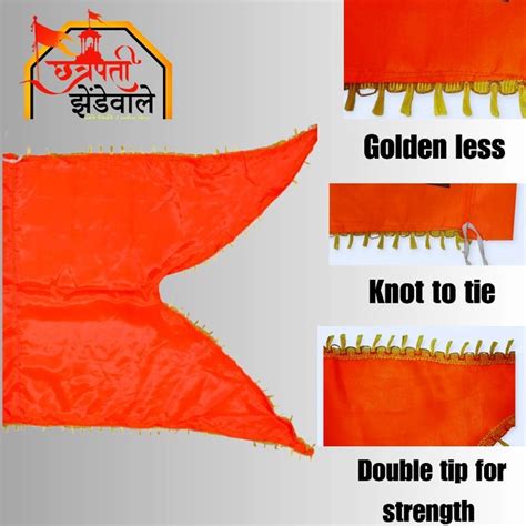 2 Meter(60*40) Inch Big Bhagwa/Orange/Saffron Flag Of Chatrapati ...