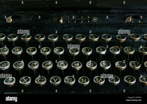 Detail Of An Old Historic Type Writer Keyboard Stock Photo Alamy