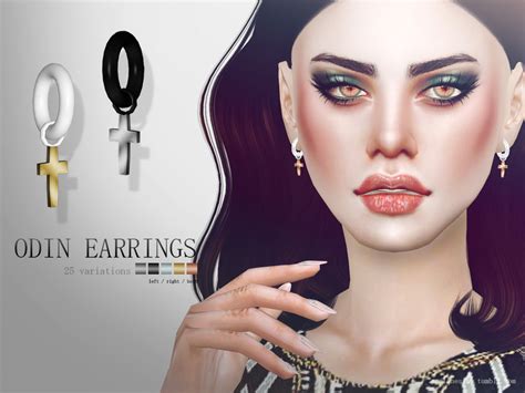 Cross Earrings Collection The Sims 4 P1 Sims4 Clove Share Asia Tổng