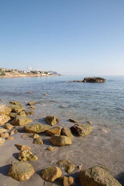 Premium Photo View Of Rock At Almadrava Beach El Campello Alicante Spain