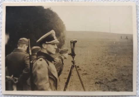 Foto Portrait Wk Wehrmacht Krad Schtz Btl Scherenfernrohr German