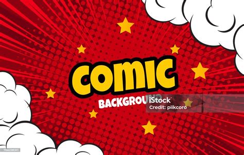 Red Comic Halftone Background Vector Stock Illustration - Download ...