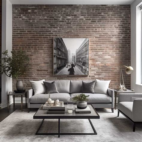 Embrace Urban Cool with Grey Brick Wallpaper in Your Living Room • 333k ...