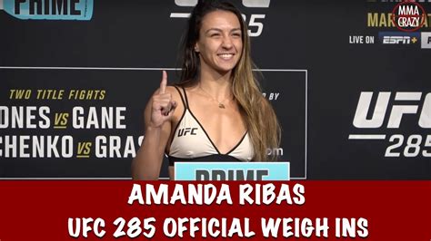 UFC 285 Official Weigh Ins Amanda Ribas YouTube