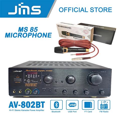 JMS AV 802 BT AMPLIFIER WITH MS 85 MICROPHONE Shopee Philippines