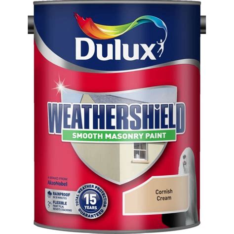 Weathershield Smooth Masonry Paint 5 Litre Cornish Cream Masonry