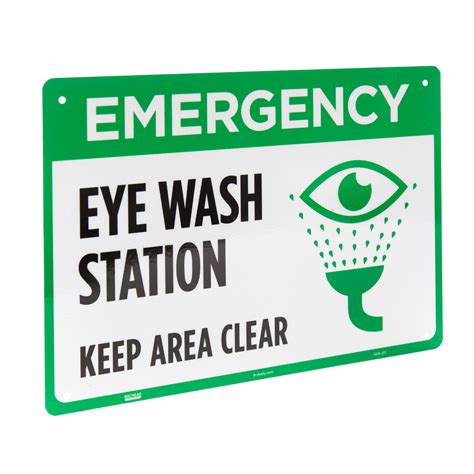 Emergency Eye Wash Station Sign 10 X 7 193206016262 Ebay