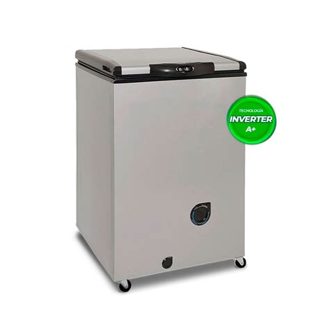 Freezer Inverter Inelro FIH130P Gris Plata 135 Lts