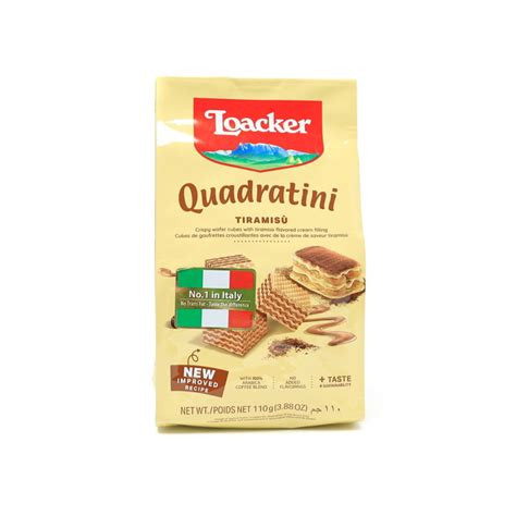 Loacker Quadratini Tiramisu Crispy Wafer Cubes 110g Azha Pasa