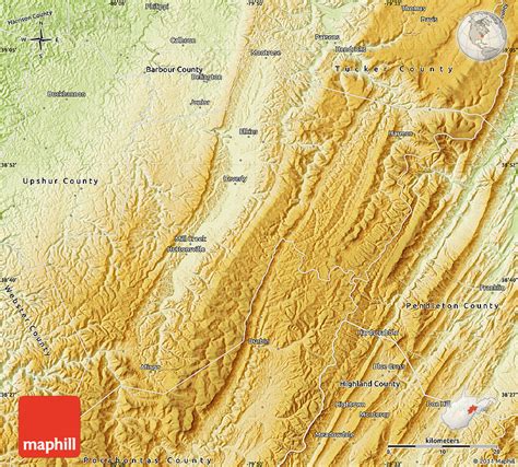 Physical Map Of Randolph County