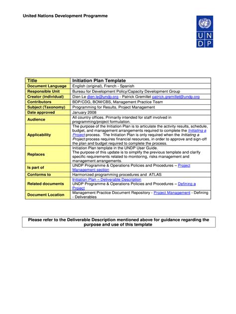 Fillable Online Moit Gov United Nations Development Programme Title