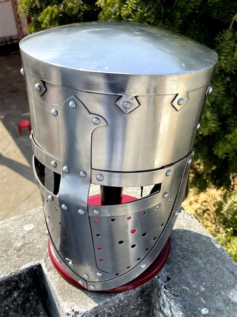 Medieval Knight Templar Helmet Knights Templar Helmet Great Helm WMA ...