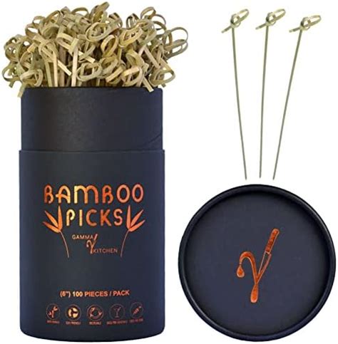 Amazon Gmark Bamboo Cocktail Picks Ct Bamboo Knot