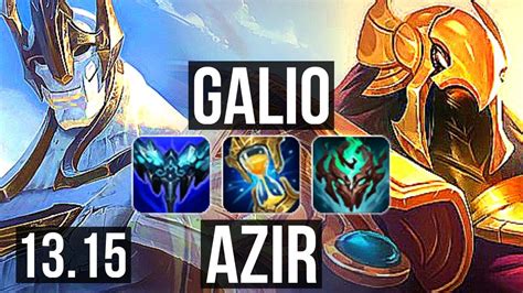 GALIO Vs AZIR MID 9 0 7 1 8M Mastery Legendary 300 Games KR