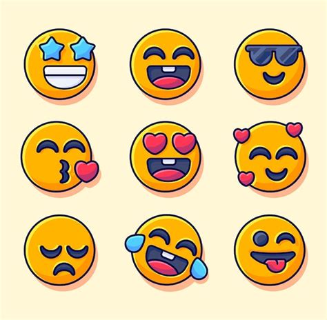 Conjunto De Caracteres De Emoticonos De Caras De Expresi N Conjunto De