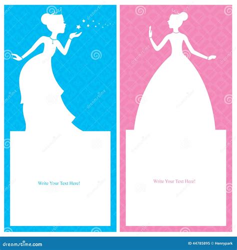 Princess Birthday Card Invitation Cartoon Vector