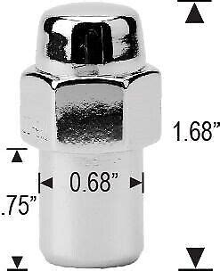 20 Lug Nuts 7 16 Chrome Mag Wheel Nut 75 Shank Cragar Chevrolet