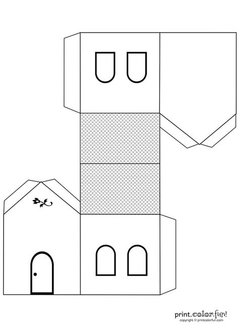 Paper House Template To Print