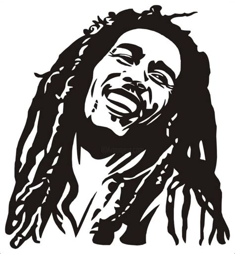 Stickers Bob Marley, Digital Arts by Marie-Laure Riegel | Artmajeur