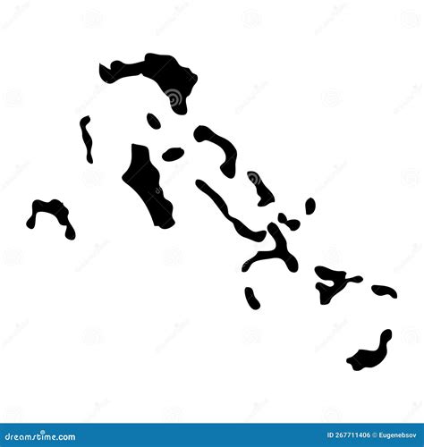 Map Pin With Detailed Map Of The Bahamas And Neighboring Countries