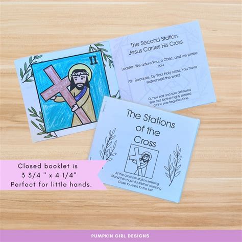 Printable Stations of the Cross Booklet for Kids to Color - Etsy