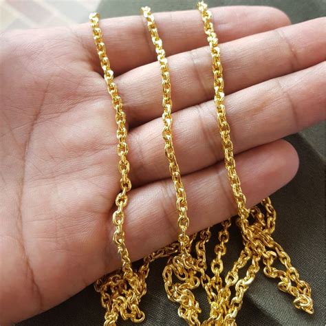 Jual Kalung Rantai Medan Kecil Lapis Emas Tebal Mm Shopee Indonesia