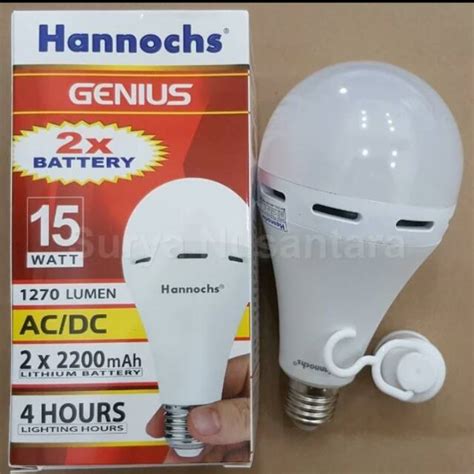 Jual Lampu Led Hannochs 15 Watt Emergency 15w Sangat Terang 15wat 15