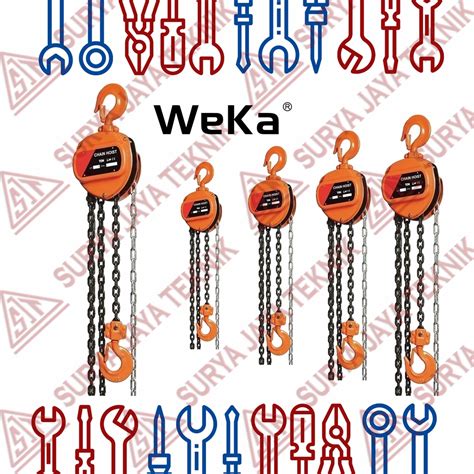 Jual WEKA Takel Katrol 2 Ton X 6 Mtr Chain Block Tackle Shopee