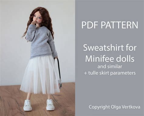 Minifee Sweatshirt Pattern Pdf Loose Fit Sweatshirt Pattern Skirt