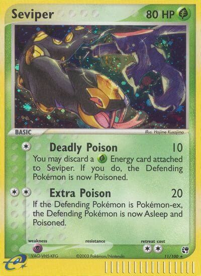 Pok Mon Ex Sandstorm Card Seviper Standard Holo Arcade Game Cards