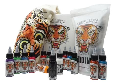 Chris Garver Set Oz Tintas Para Tatuar Solid Ink Env O Gratis