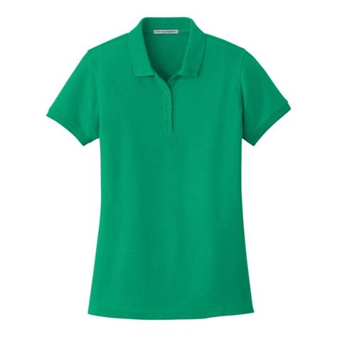 Port Authority L100 Women S Bright Kelly Green Short Sleeve Pique Polo Shirt Cotton Poly