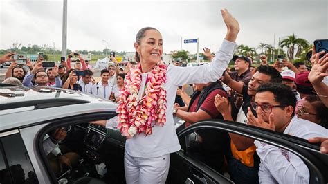 Llega Claudia Sheinbaum A Veracruz Para Realizar Segunda Gira Con Amlo N